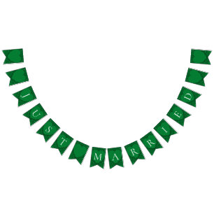 Gothic Heart-Bunting Banner Green & Black 2