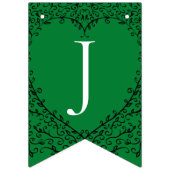 Gothic Heart-Bunting Banner Groen & Zwart 2 (Derde vlag)