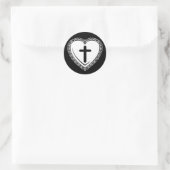 Gothic Heart + Cross Stickers (Zwart + Wit) (Tas)