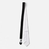 Gothic Heart + Cross Tie (Zwart + Wit) Stropdas (Achterkant)