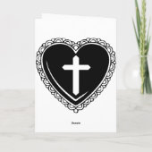 Gothic Heart Cross Valentijn Feestdagen Kaart (Achterkant)