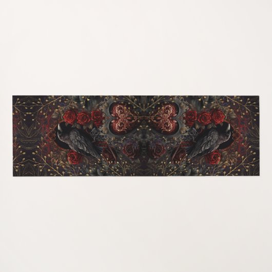 Gothic Heart Dark Beauty Romance Yogamat (Achterkant (horizontaal))