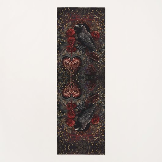Gothic Heart Dark Beauty Romance Yogamat (Voorkant)
