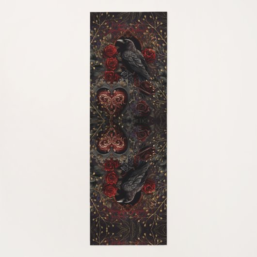 Gothic Heart Dark Beauty Romance Yogamat (Achterkant)