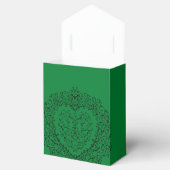 Gothic Heart-Favor Box Tent Style Green & Black Bedankdoosjes (Geopend)