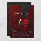 Gothic Heart & Hummingbird Kaart (Voorkant / Achterkant)