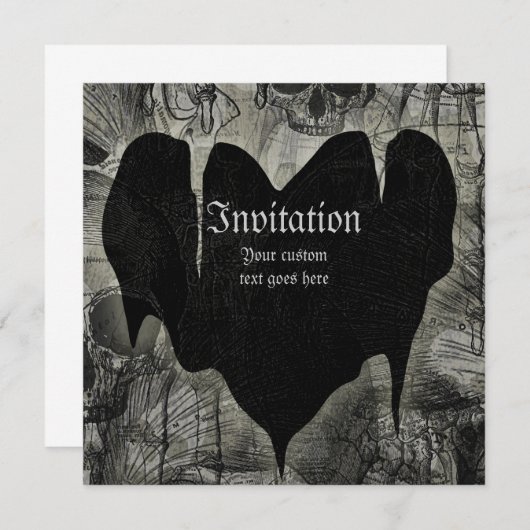 Gothic Heart Kaart (Voorkant / Achterkant)