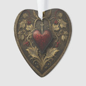 Gothic Heart Kerst Ornament (voorkant)