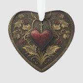 Gothic Heart Kerst Ornament (voorkant)