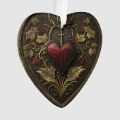 Gothic Heart Kerst Ornament (voorkant)