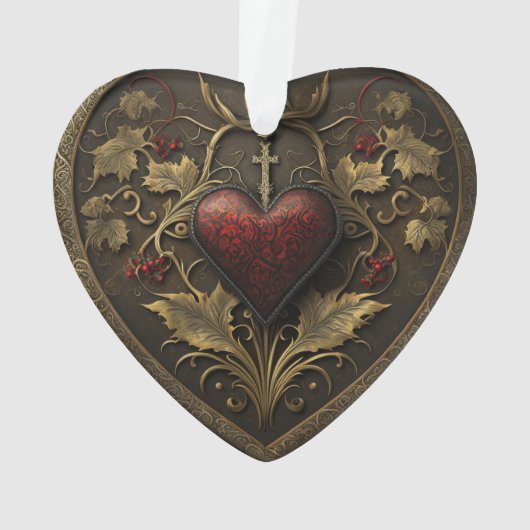 Gothic Heart Kerst Ornament (achterkant)