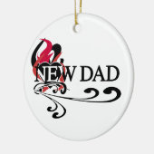 Gothic Heart New Dad T-shirts en cadeautjes Keramisch Ornament (Links)