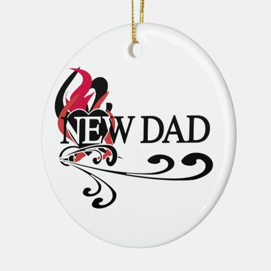 Gothic Heart New Dad T-shirts en cadeautjes Keramisch Ornament (Links)