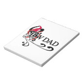 Gothic Heart New Dad T-shirts en cadeautjes Notitieblok (Linkerzijde)