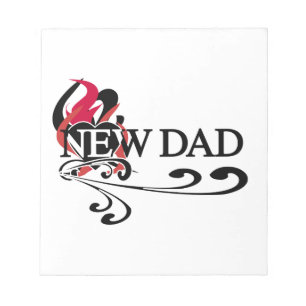 Gothic Heart New Dad T-shirts en cadeautjes Notitieblok