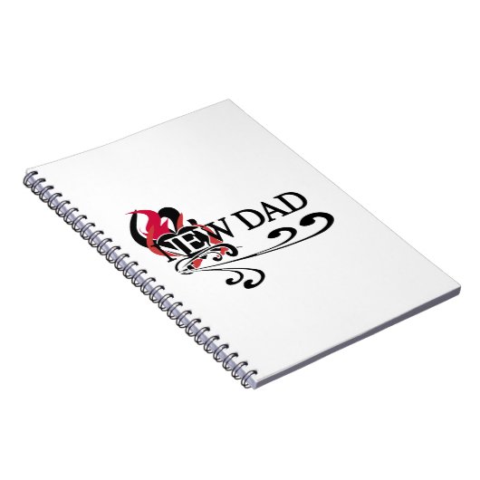 Gothic Heart New Dad T-shirts en cadeautjes Notitieboek (Rechterzijde)