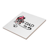 Gothic Heart New Dad T-shirts en cadeautjes Tegeltje (Zijkant)