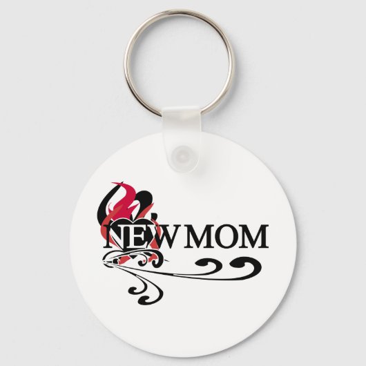 Gothic Heart New Mama Sleutelhanger (Voorkant)