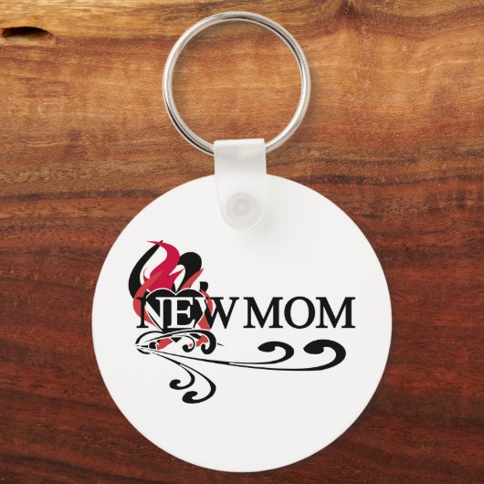 Gothic Heart New Mama Sleutelhanger (Voorkant)