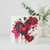 Gothic Heart Note Kaart (Staand voorkant)