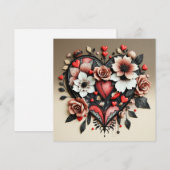 Gothic Heart Note Kaart (Voorkant / Achterkant)