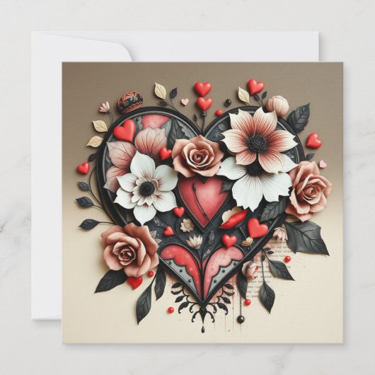 Gothic Heart Note Kaart (Voorkant)