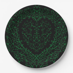 Gothic Heart Paper Bord Green & Black 2