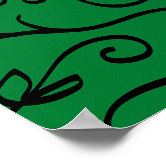 Gothic Heart-Poster Green & Black Poster (Hoek)