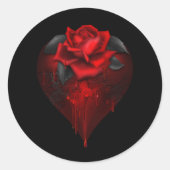 Gothic Heart Ronde Sticker (Voorkant)