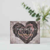 Gothic Heart Roos Dark Romance Save the Date Aankondigingskaart (Staand voorkant)