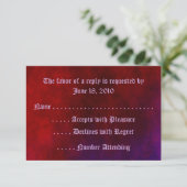 Gothic Heart RSVP-kaarten RSVP Kaartje (Staand voorkant)