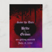 Gothic Heart Save the Date Briefkaart (Voorkant)