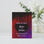 Gothic Heart Save the Date Briefkaart (Staand voorkant)