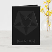 Gothic Heart & Star Pentathing Kaart (Gele Bloem)