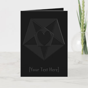 Gothic Heart & Star Pentathing Kaart