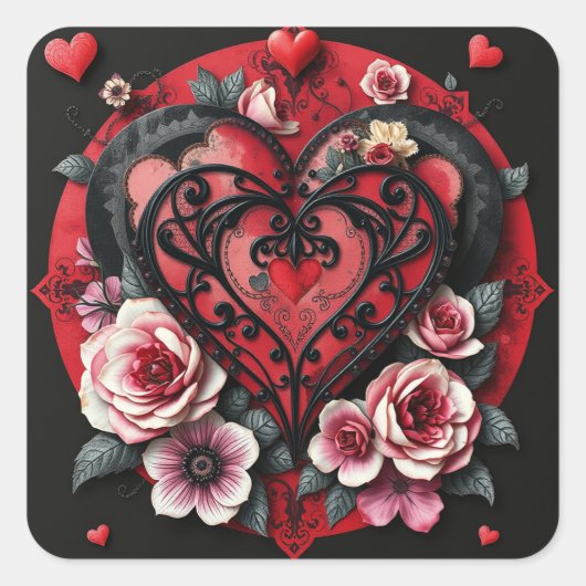 Gothic Heart Stickers (Voorkant)