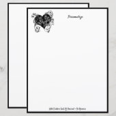 Gothic Heart Tattoo zwart/wit Personaliseren (Voorkant / Achterkant)