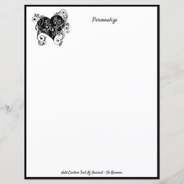 Gothic Heart Tattoo zwart/wit Personaliseren