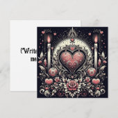 Gothic Heart Valentijnsdag Feestdagenkaart (Voorkant / Achterkant)