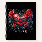 Gothic Heart Valentijnsdag Notitieboek (Voorkant)