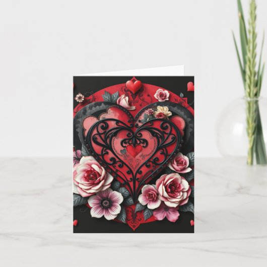 Gothic Heart Valentijnse Kaart (Voorkant)