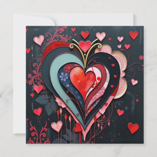 Gothic Heart Valentijnse Kaart (Voorkant)