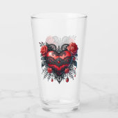 Gothic Heart Valentine Glass Tumbler (Achterkant)