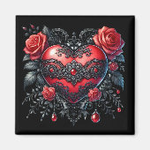 Gothic Heart Valentine Magnet (Voorkant)