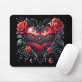 Gothic Heart Valentine Mousepad Muismat (Met muis)