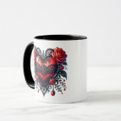 Gothic Heart Valentine Mug Mok (Voorkant links)