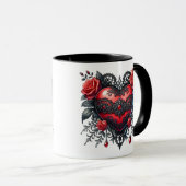 Gothic Heart Valentine Mug Mok (Voorkant rechts)