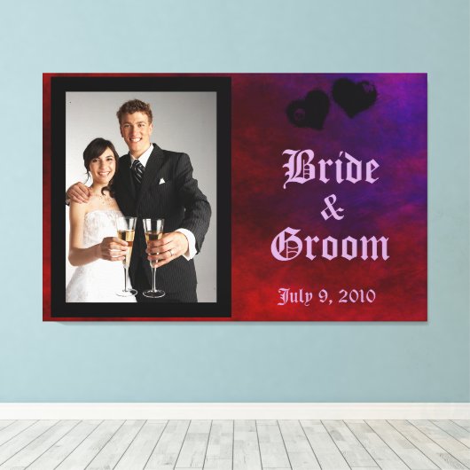 Gothic Heart Wedding Keepomwille Canvas (Insitu (Houten vloer))