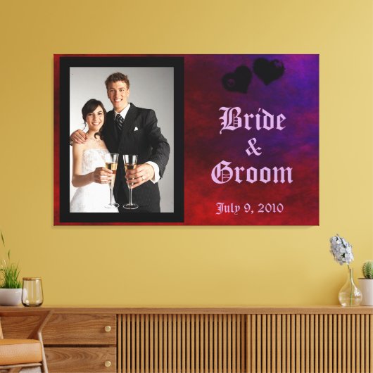 Gothic Heart Wedding Keepomwille Canvas (Insitu (Woonkamer))