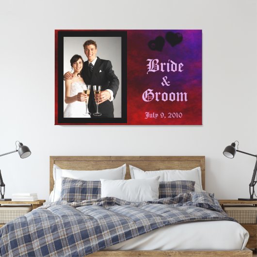 Gothic Heart Wedding Keepomwille Canvas (Insitu (Slaapkamer))
